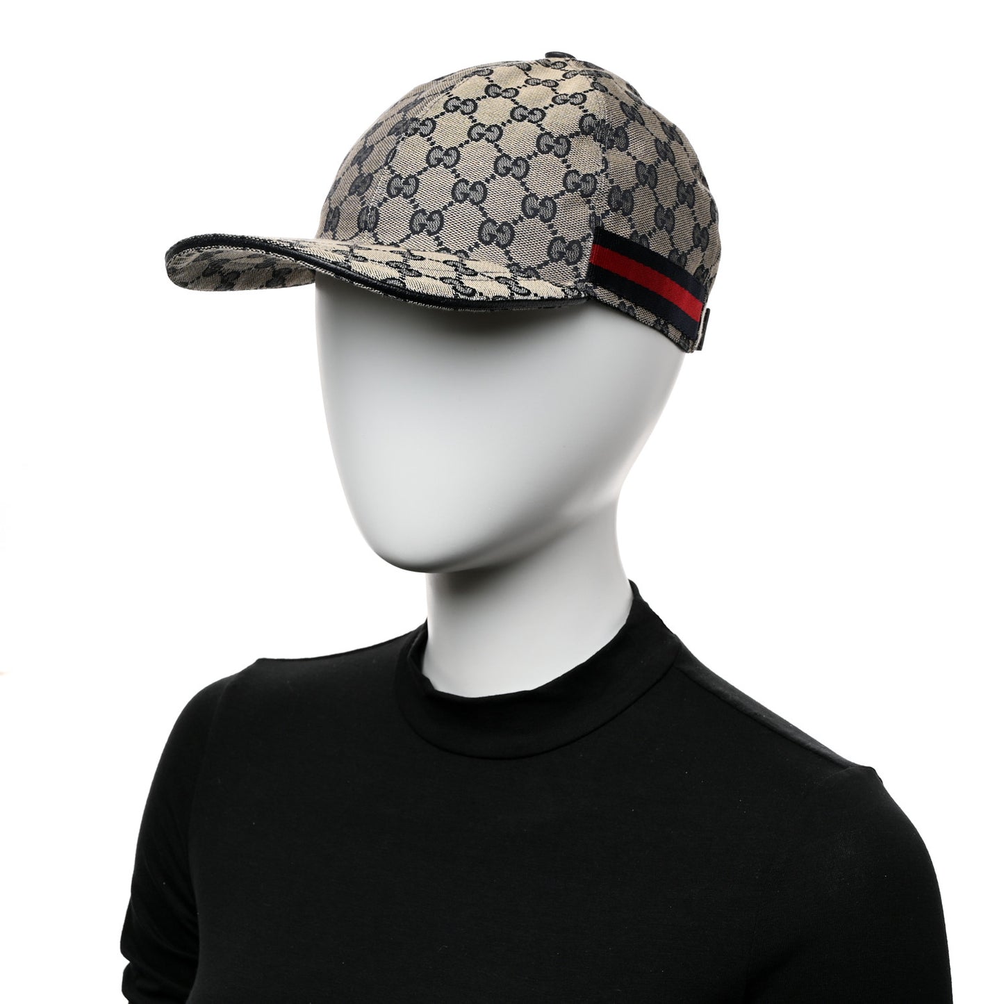 Monogram Web Baseball Hat XL Beige Blue