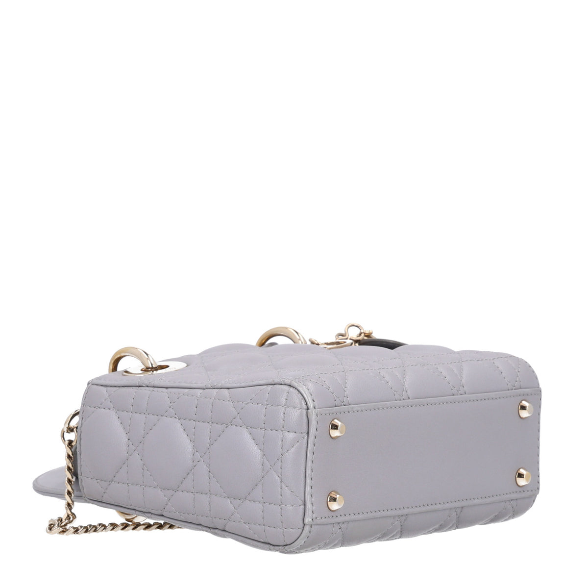 Lambskin Cannage Mini Lady Dior Grey