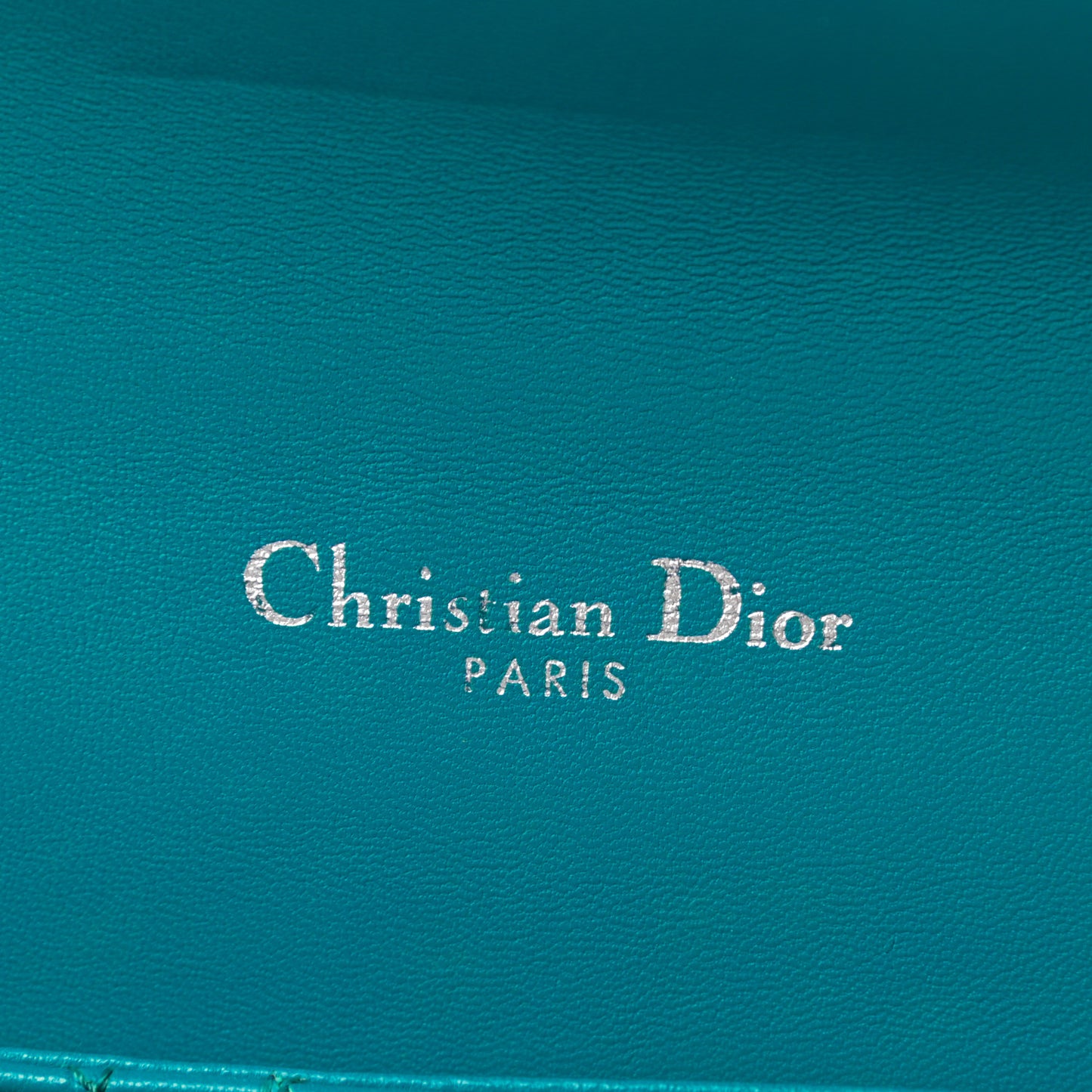 Ostrich Medium Miss Dior Flap Turquoise