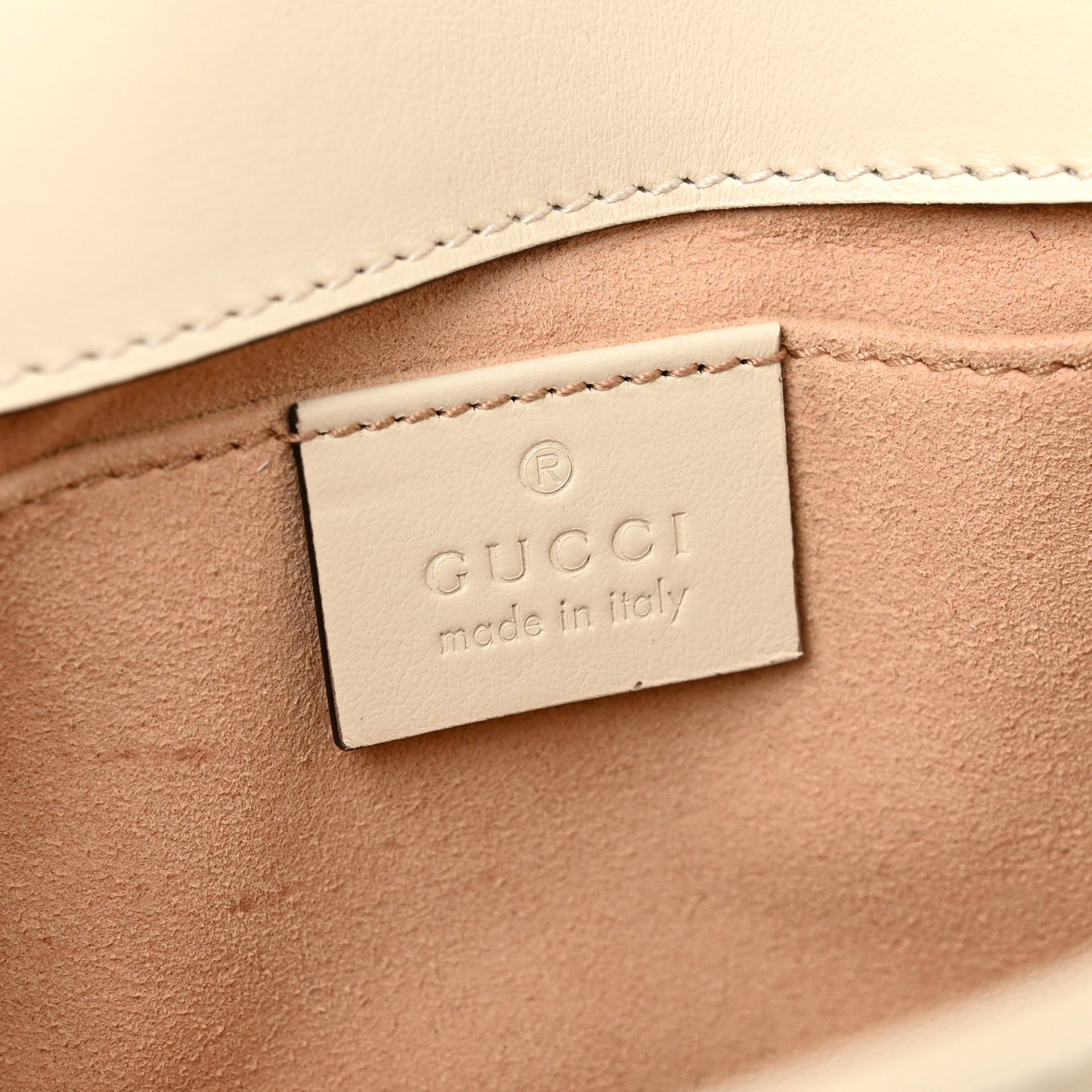 Gucci Calfskin Matelasse Mini GG Marmont Shoulder Bag White 6 of 14