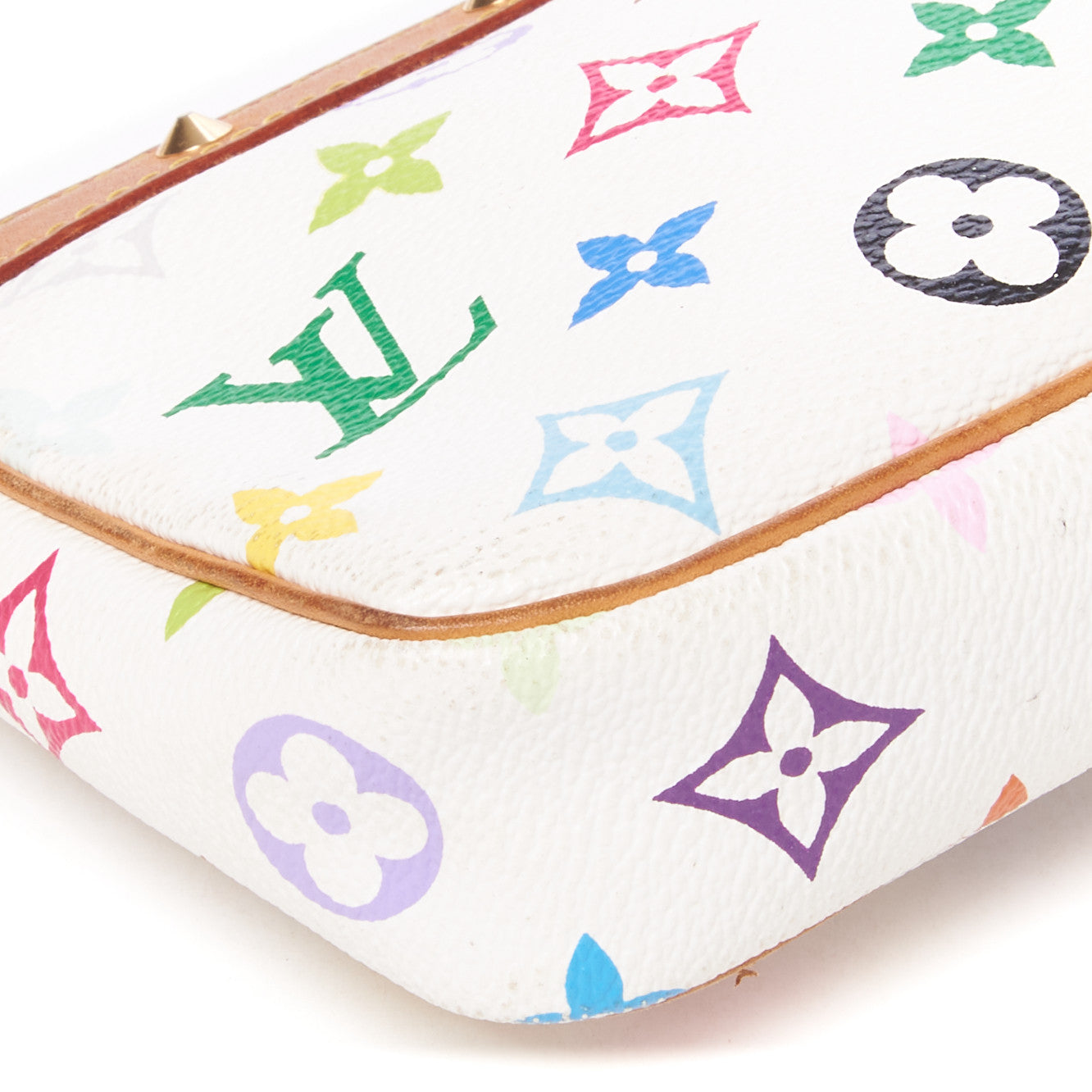 Louis Vuitton Monogram Multicolor Pochette Accessories White 5 of 7