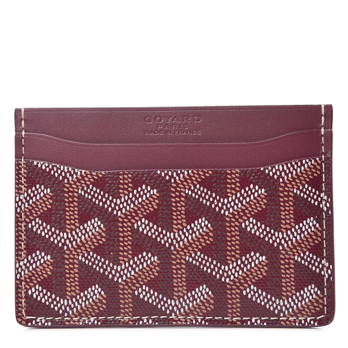Goyardine Saint Sulpice Card Holder Bordeaux