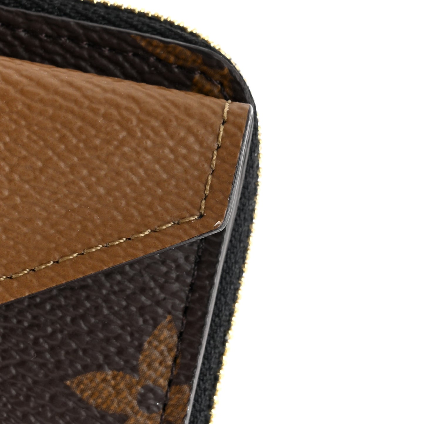 Reverse Monogram Recto Verso Card Holder Brown