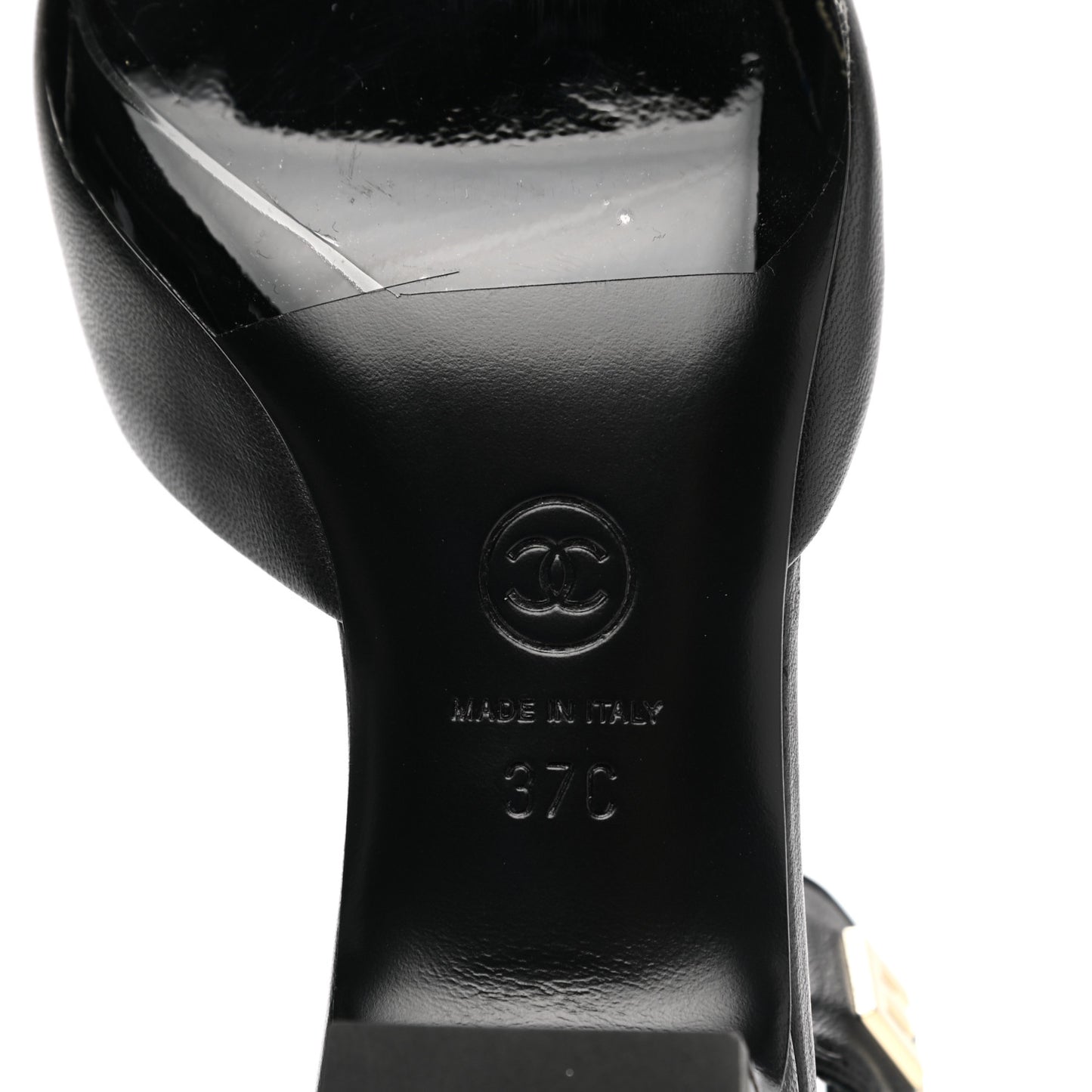 Lambskin Grosgrain Cap Toe Logo Ankle Strap Pumps 37 Black