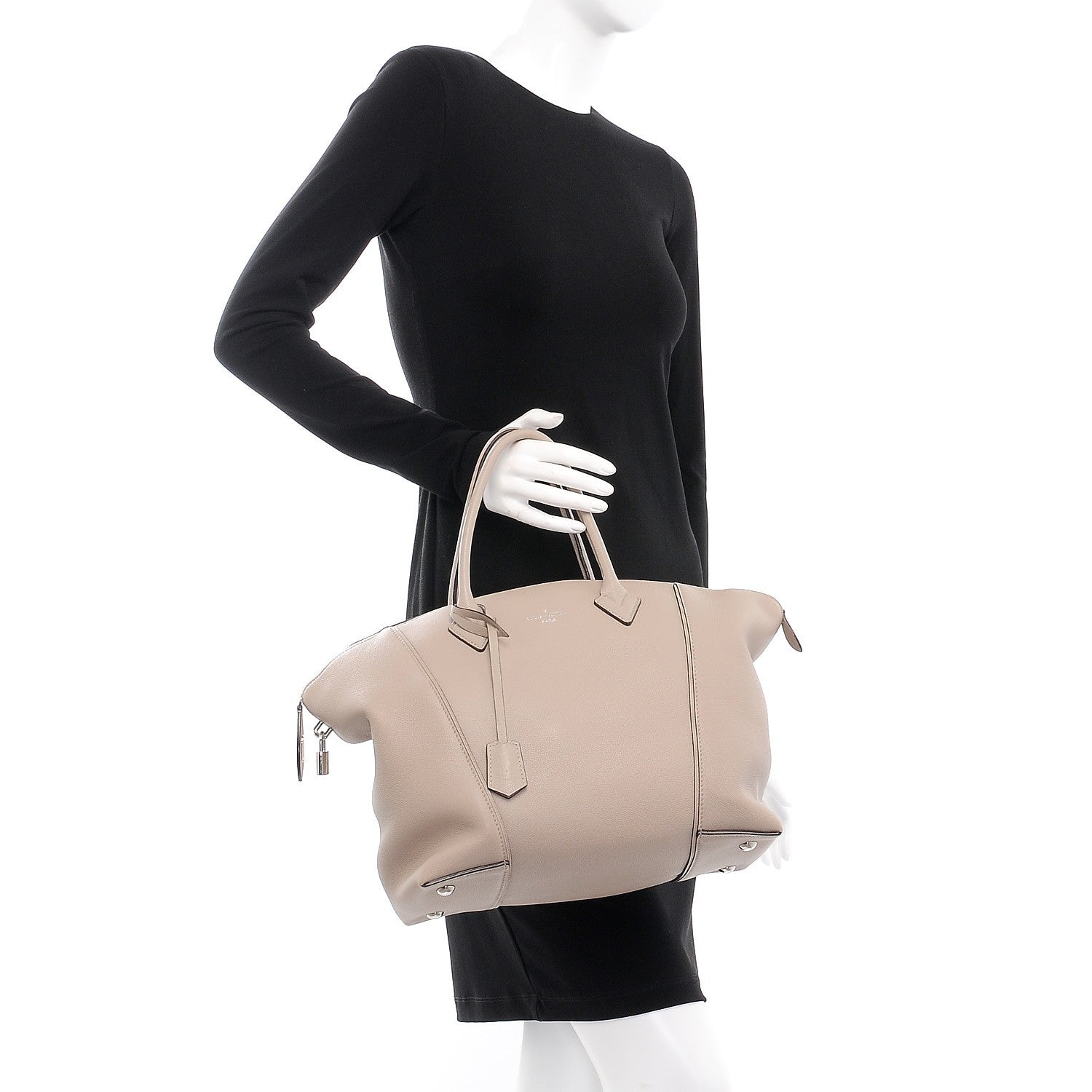 Louis Vuitton Veau Cachemire Soft Lockit MM Galet 3 of 8