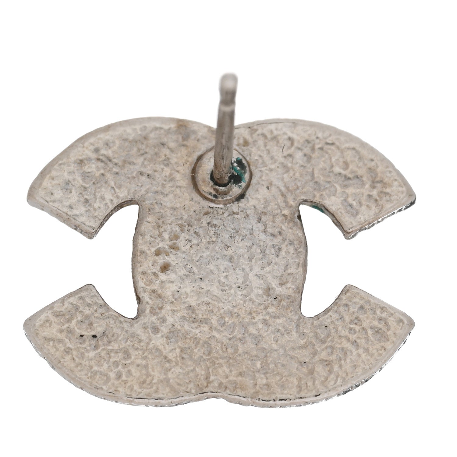 Chanel Crystal Mini CC Earrings Silver 4 of 5