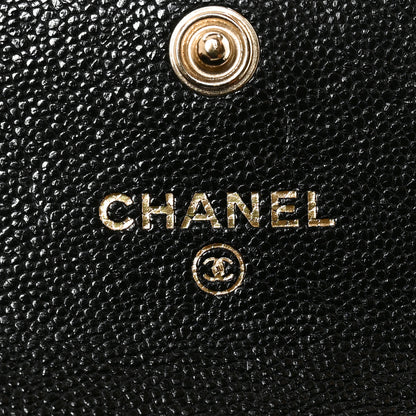 Chanel Caviar Quilted Boy Flap Card Holder Black 6 of 8