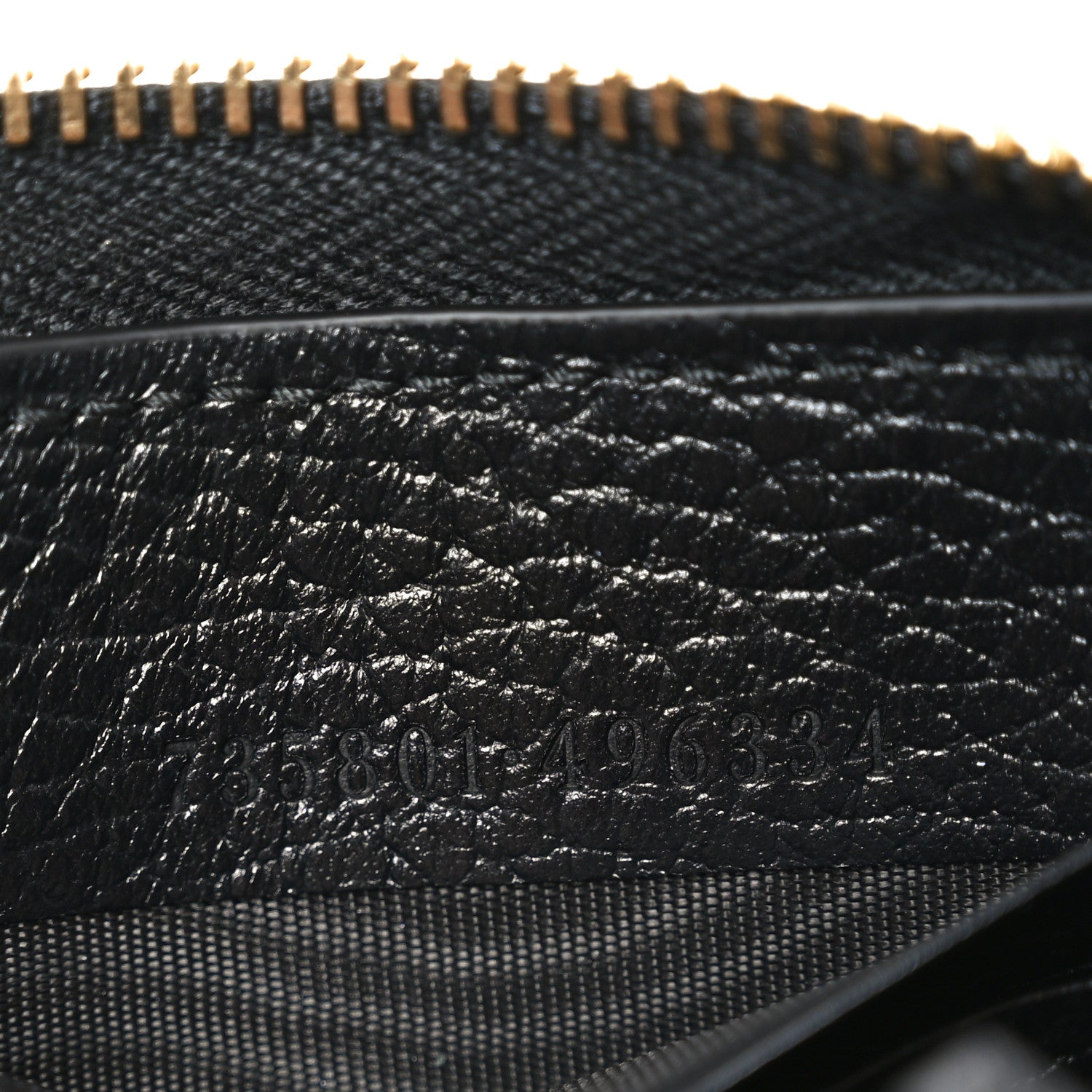 Gucci Dollar Calfskin GG Marmont Zip Around Wallet Black 7 of 8