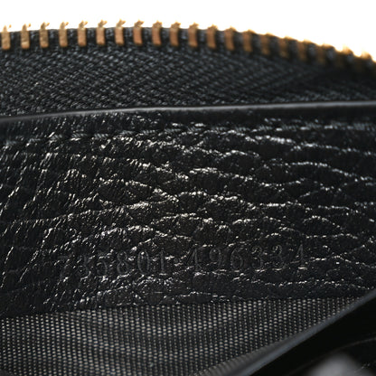 Gucci Dollar Calfskin GG Marmont Zip Around Wallet Black 7 of 8