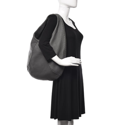 Bottega Veneta Cervo Deerskin Large Hobo Light Grey 2 of 10