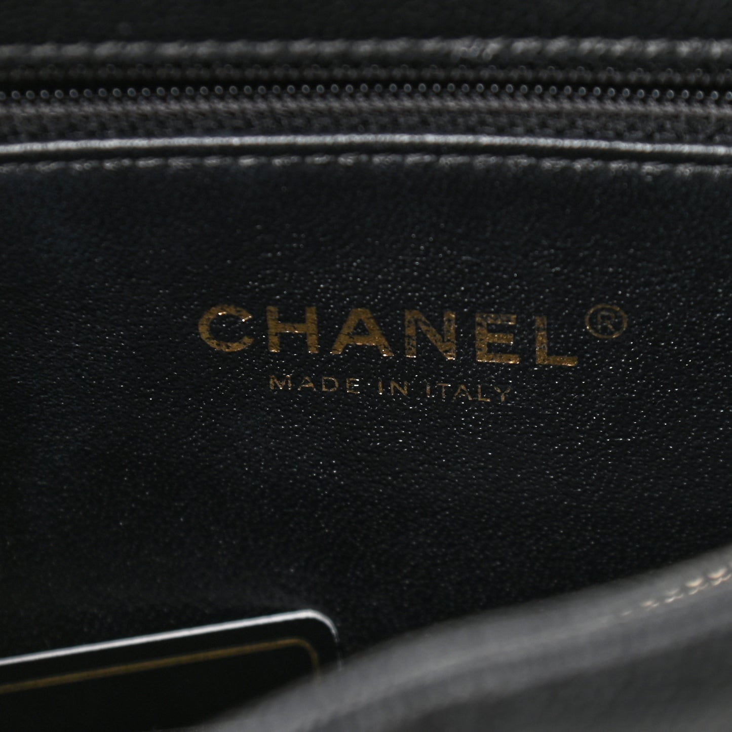 Caviar Elaphe Quilted Small Coco Handle Flap Black