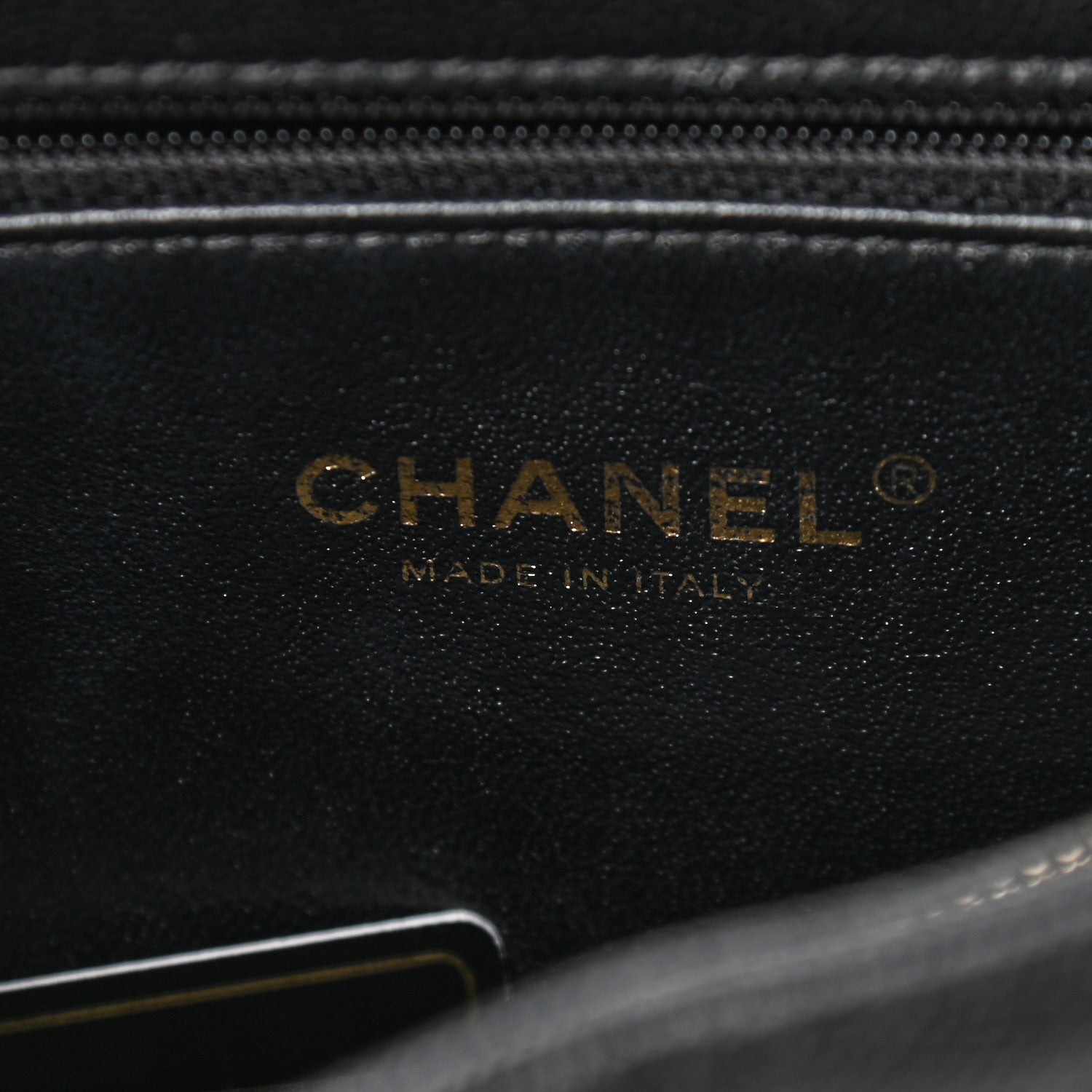 Chanel Caviar Elaphe Quilted Small Coco Handle Flap Black 9 of 9