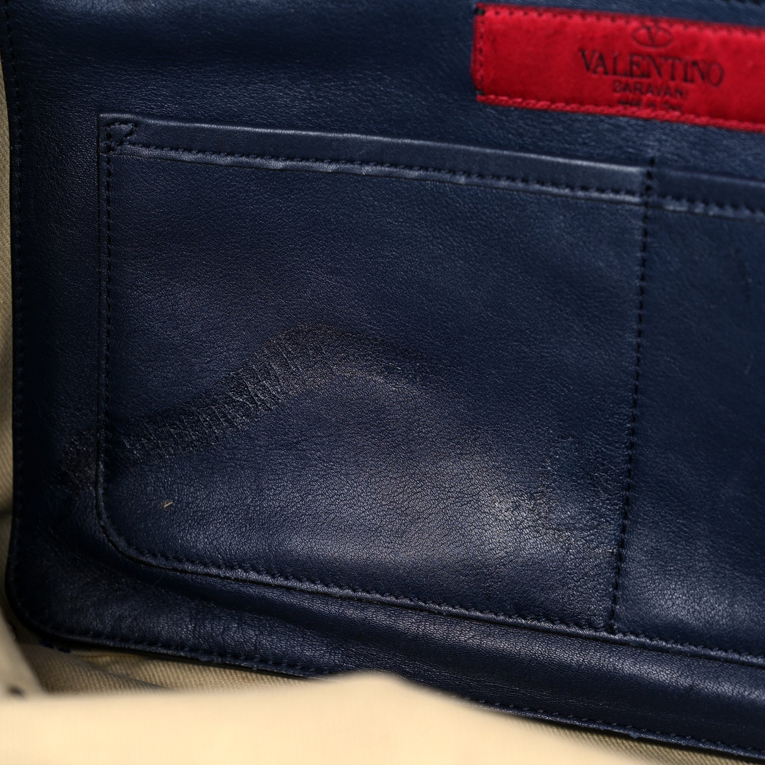 Valentino Garavani Vitello Medium Rockstud Tote Marine 11 of 33