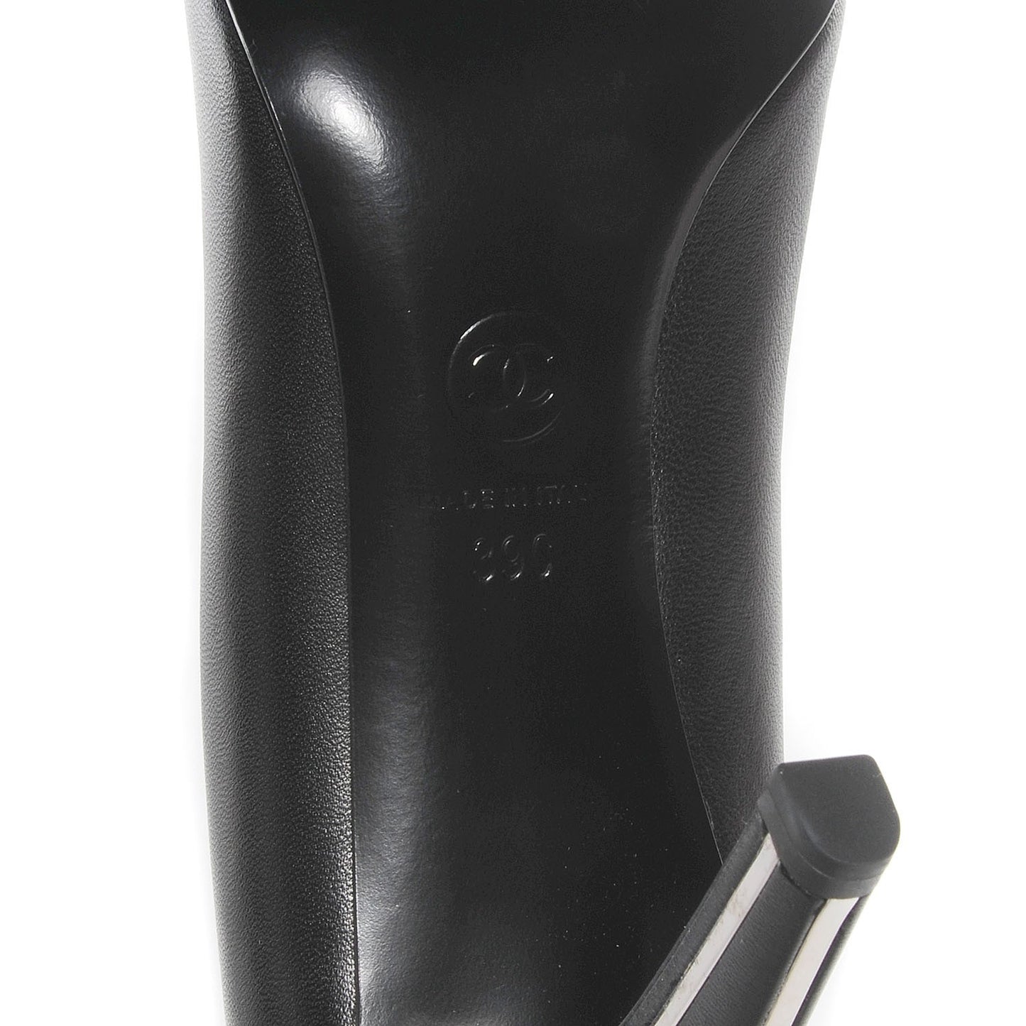 Lambskin Cap Toe CC Pumps 39 Black