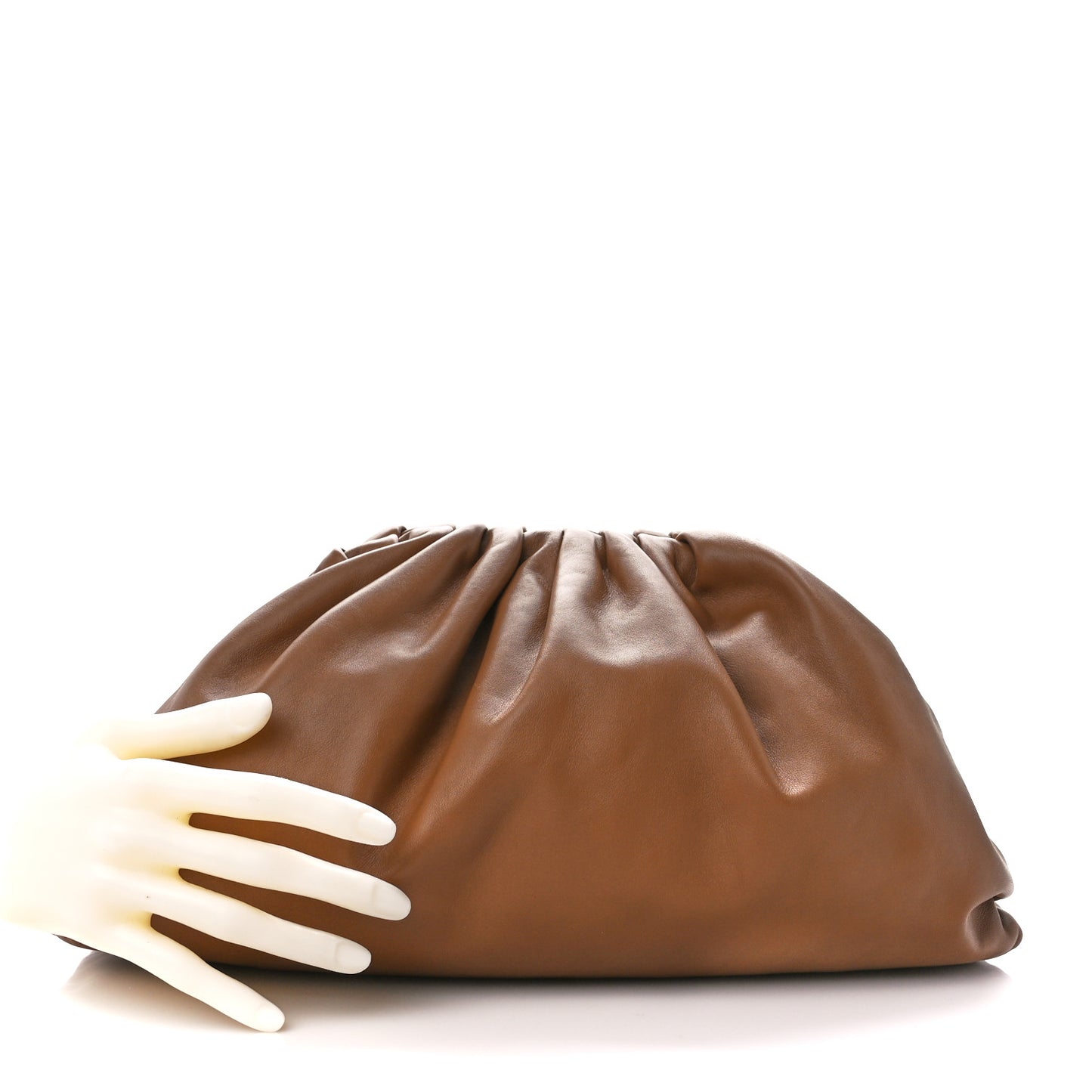 Smooth Butter Calf The Pouch Oversized Clutch Cammello