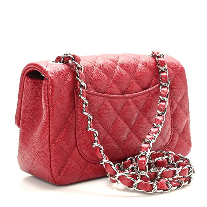 Chanel Caviar Quilted Mini Rectangular Flap Red 3 of 10