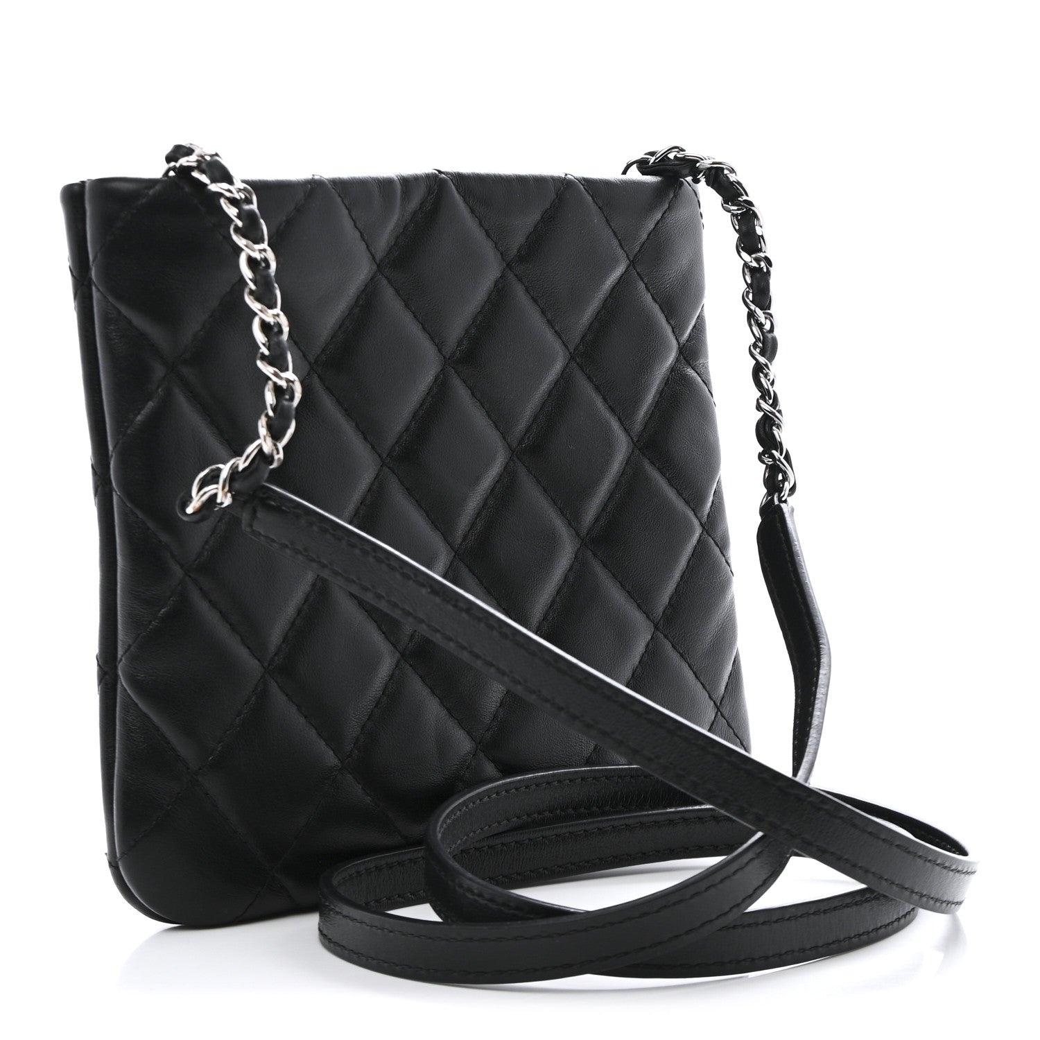 Chanel Lambskin Quilted Crossbody Bag Black 5 of 23