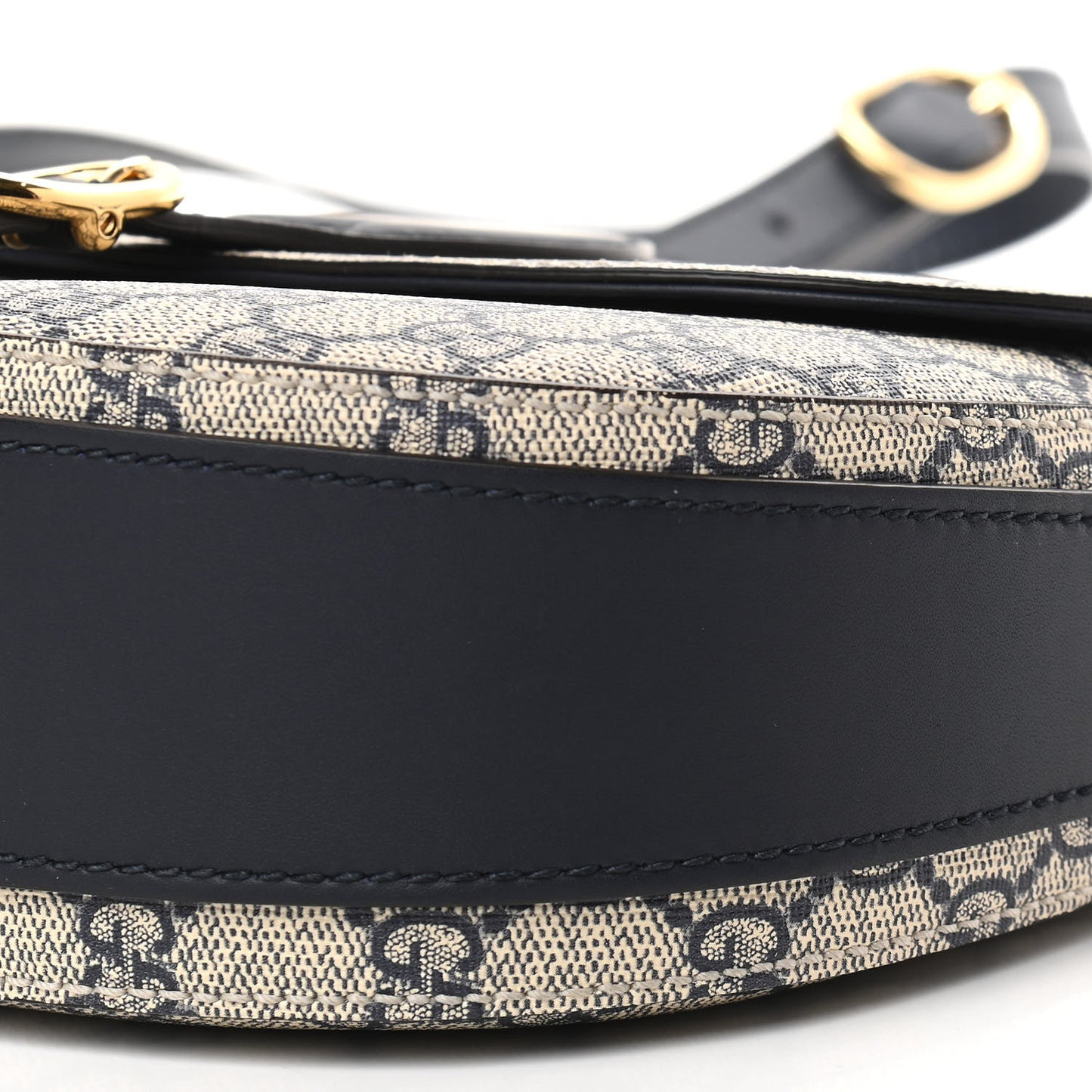 GG Supreme Monogram Small Messenger Shoulder Bag Beige Blue Navy