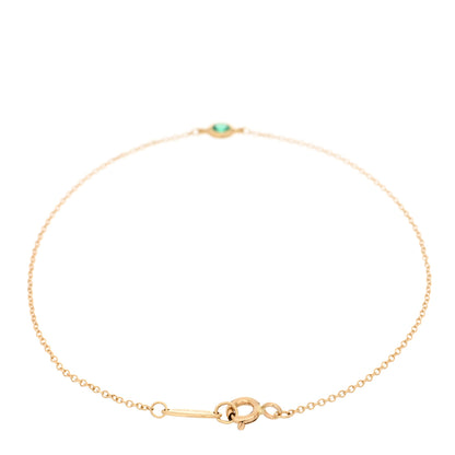Tiffany 18K Yellow Gold Emerald Elsa Peretti Color By The Yard Bracelet 2 of 4