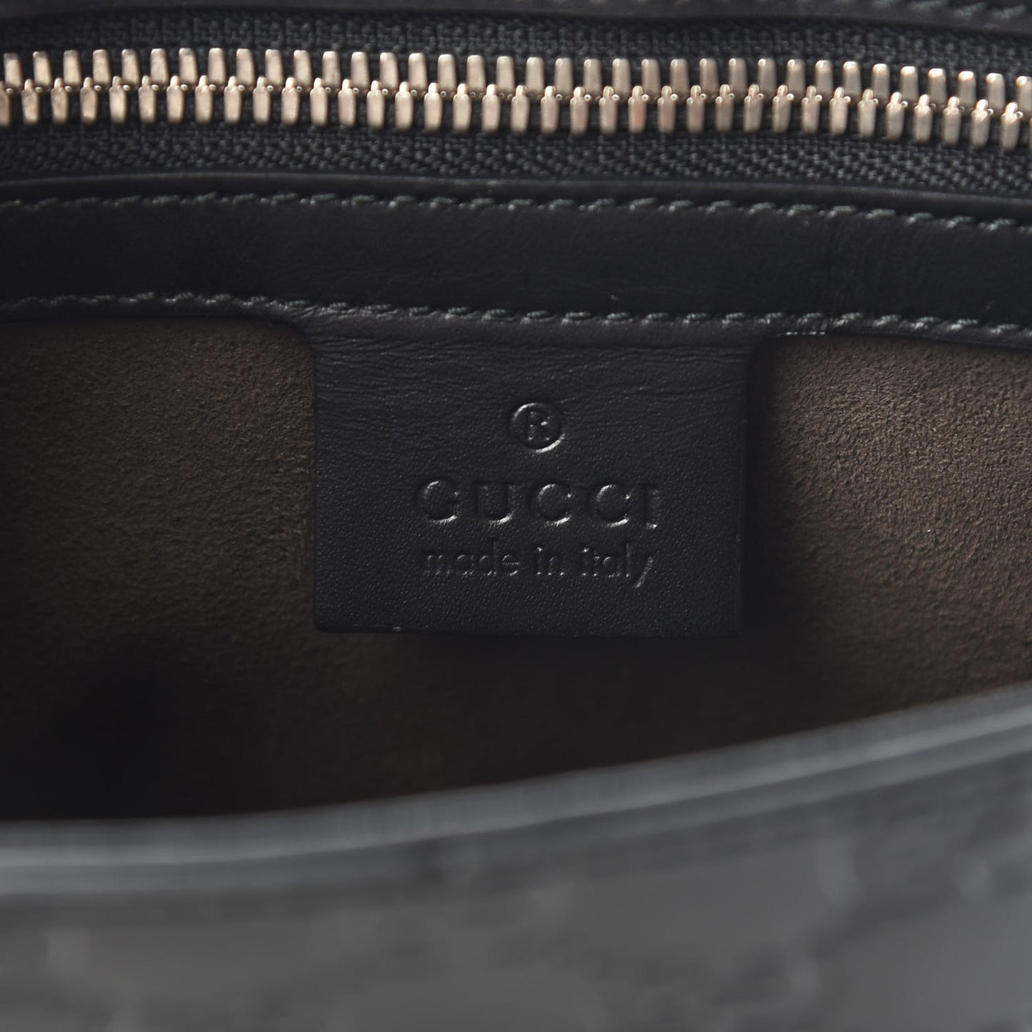 Guccissima Signature Single Buckle Flap Messenger Bag Black