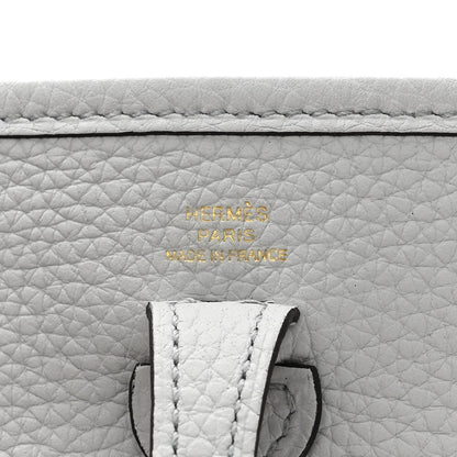 Hermes Taurillon Clemence Amazone Evelyne TPM Bleu Pale Nata 6 of 9