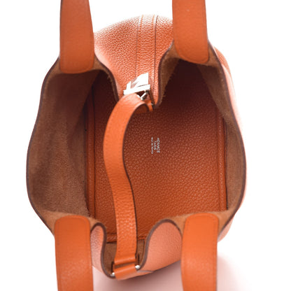 Hermes Taurillon Clemence Picotin Lock 22 MM Orange 5 of 7