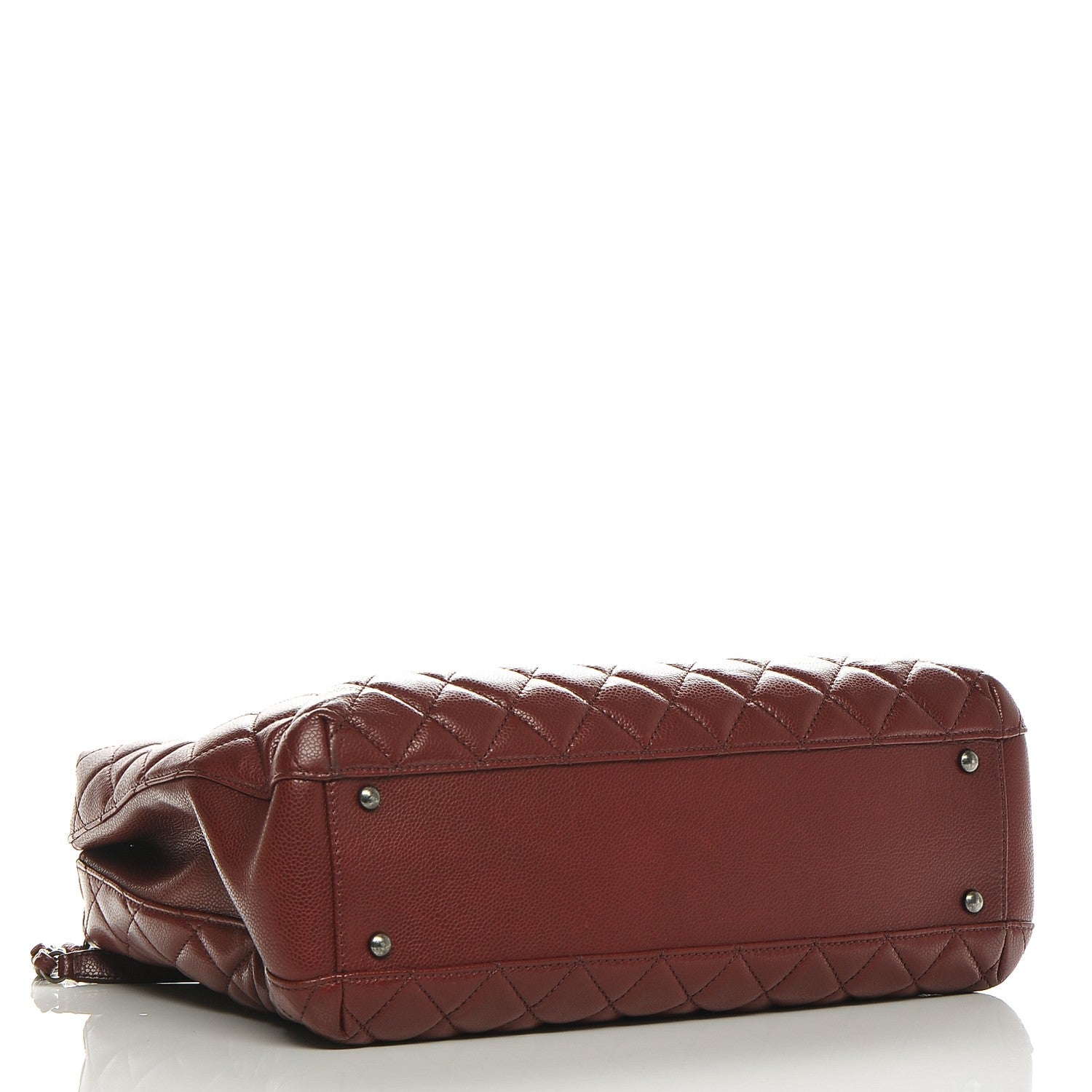 Chanel Caviar Quilted City Shopping Tote Dark Red 12 of 18