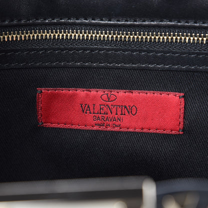 Valentino Garavani Vitello Rockstud Shoulder Satchel Black 5 of 7