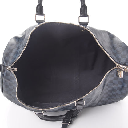 Louis Vuitton Damier Cobalt Keepall Bandouliere 55 5 of 10