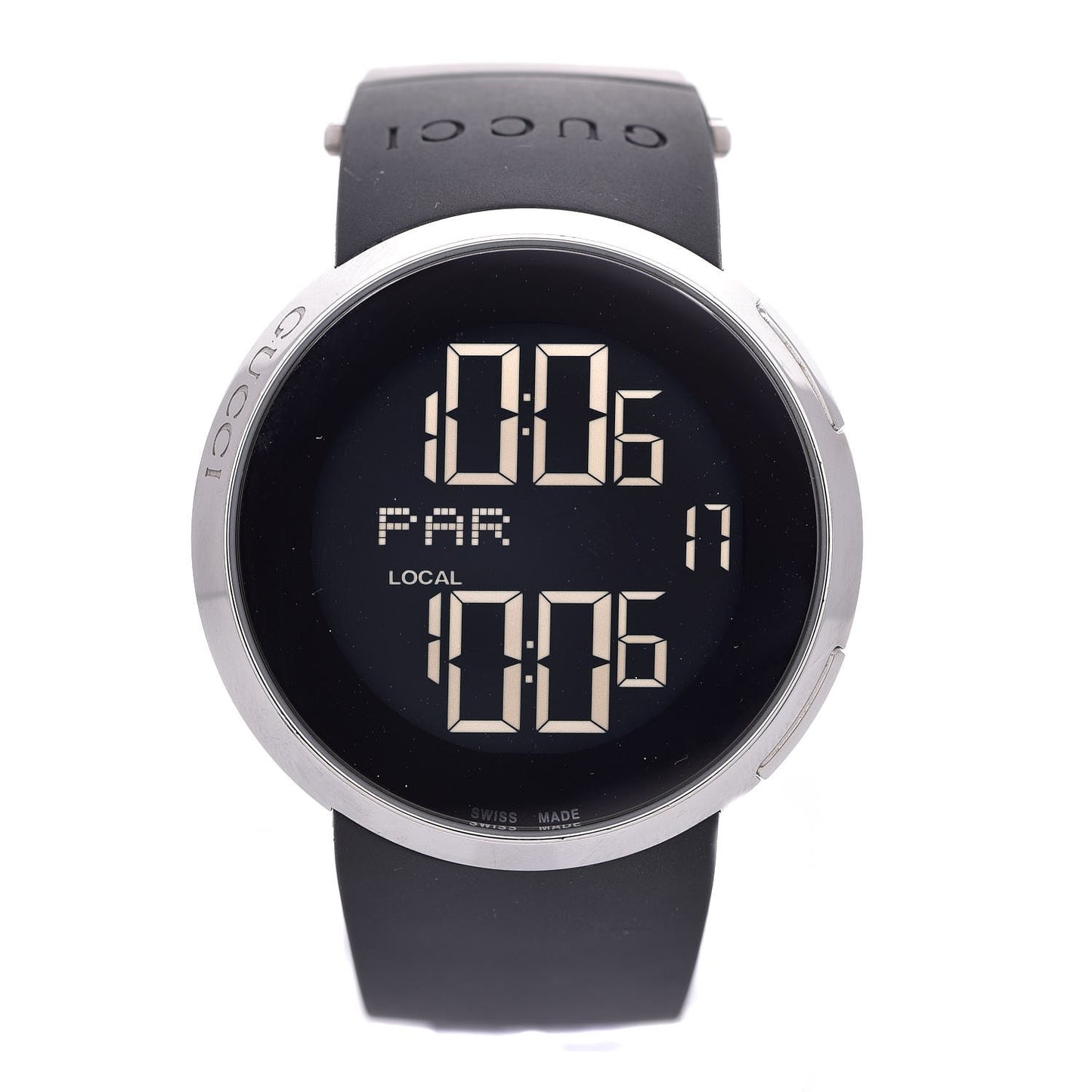 Stainless Steel Rubber 40mm Digital I-Watch Black