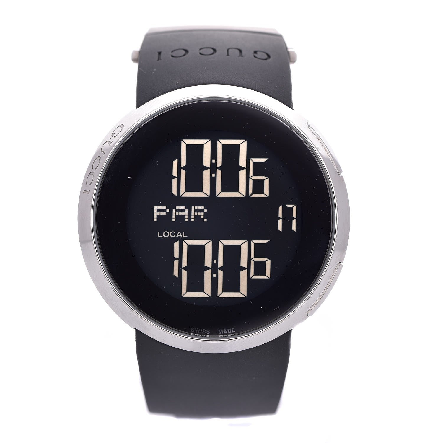 Gucci Stainless Steel Rubber 40mm Digital I-Watch Black 1 of 7