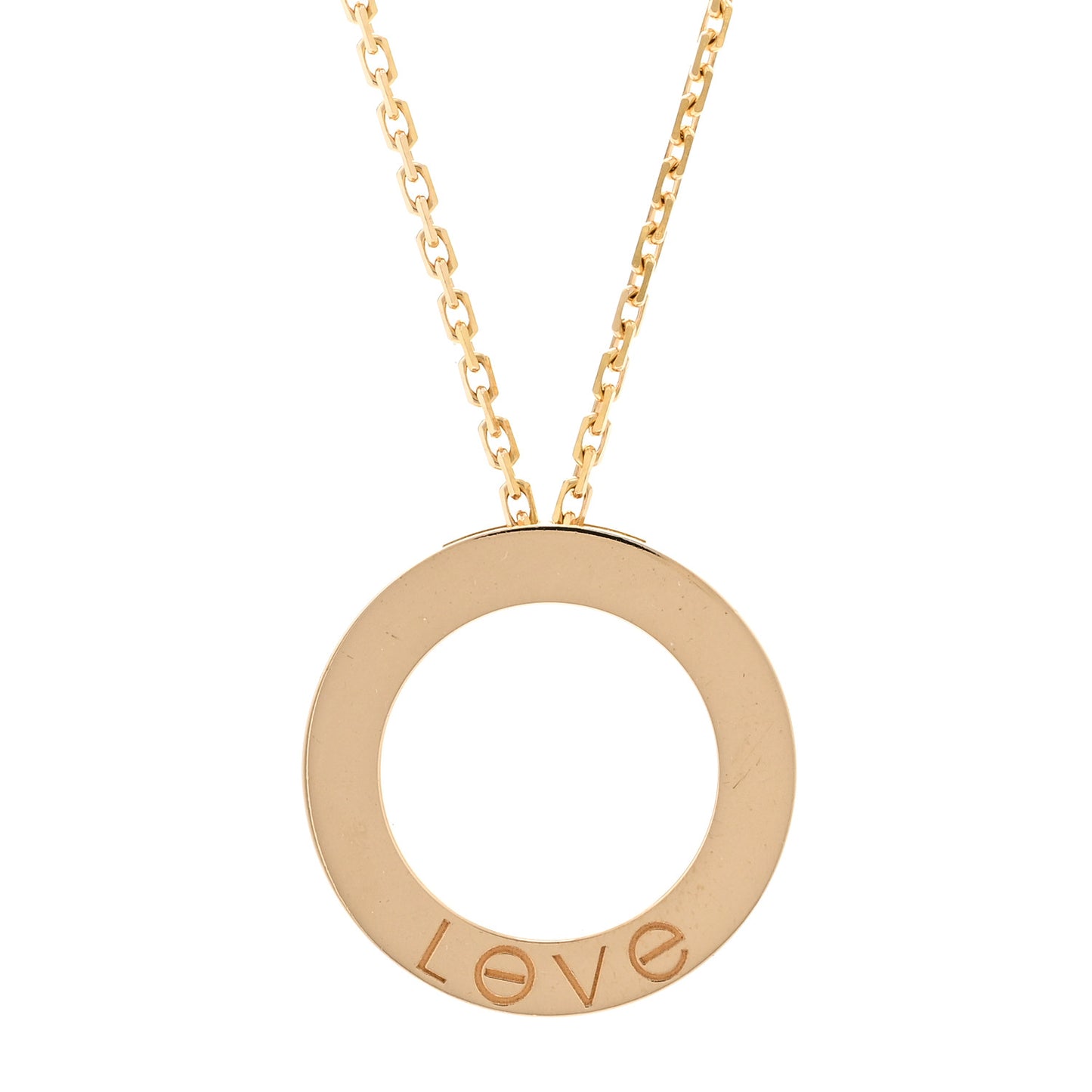 18K Yellow Gold LOVE Pendant Necklace