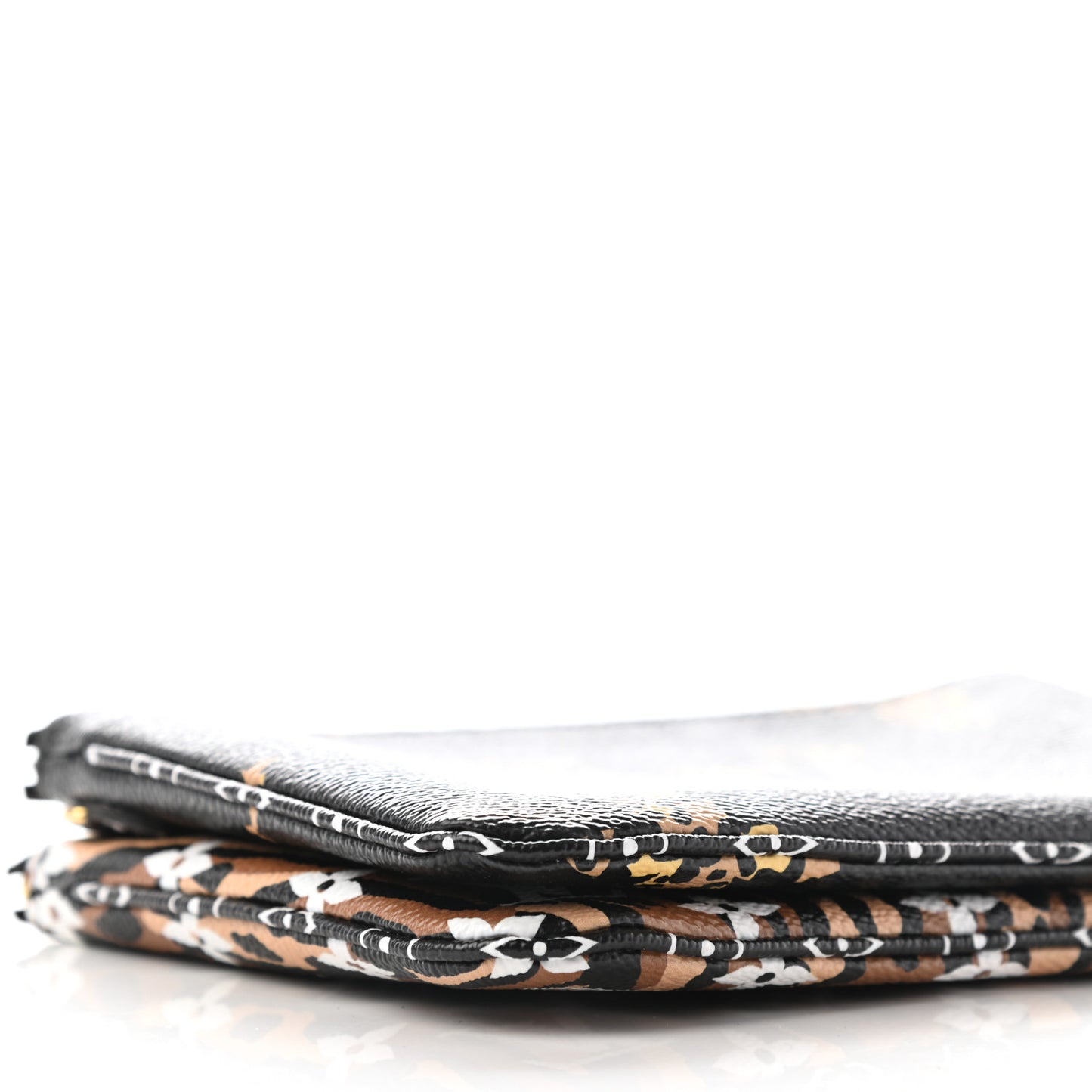 Monogram Giant Jungle Pochette Double Zip Black