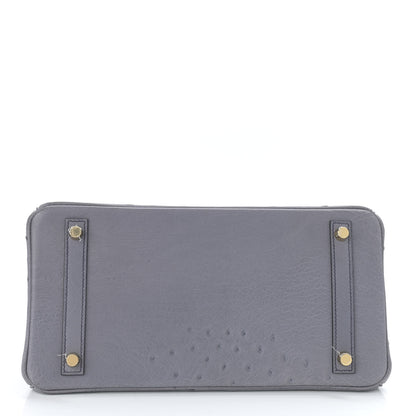 Hermes Ostrich Birkin 30 Gris Agate 12 of 13