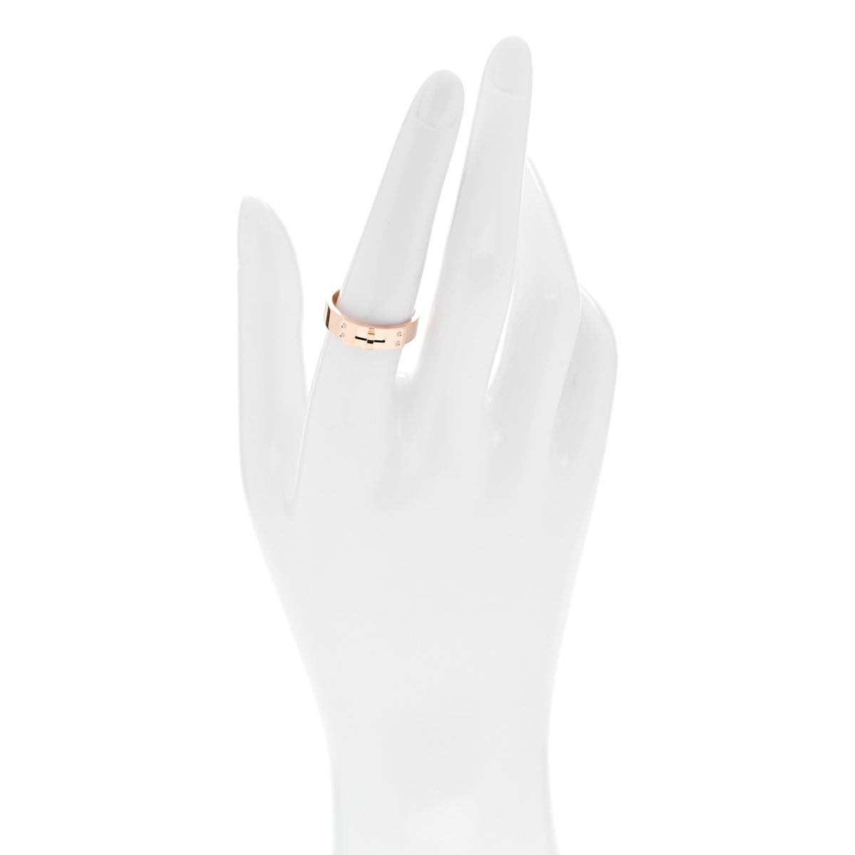 18K Rose Gold Diamond PM Kelly Ring 55 7.25