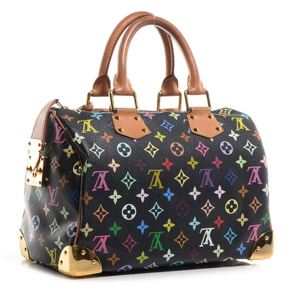 Louis Vuitton Monogram Multicolor Speedy 30 Black 3 of 7
