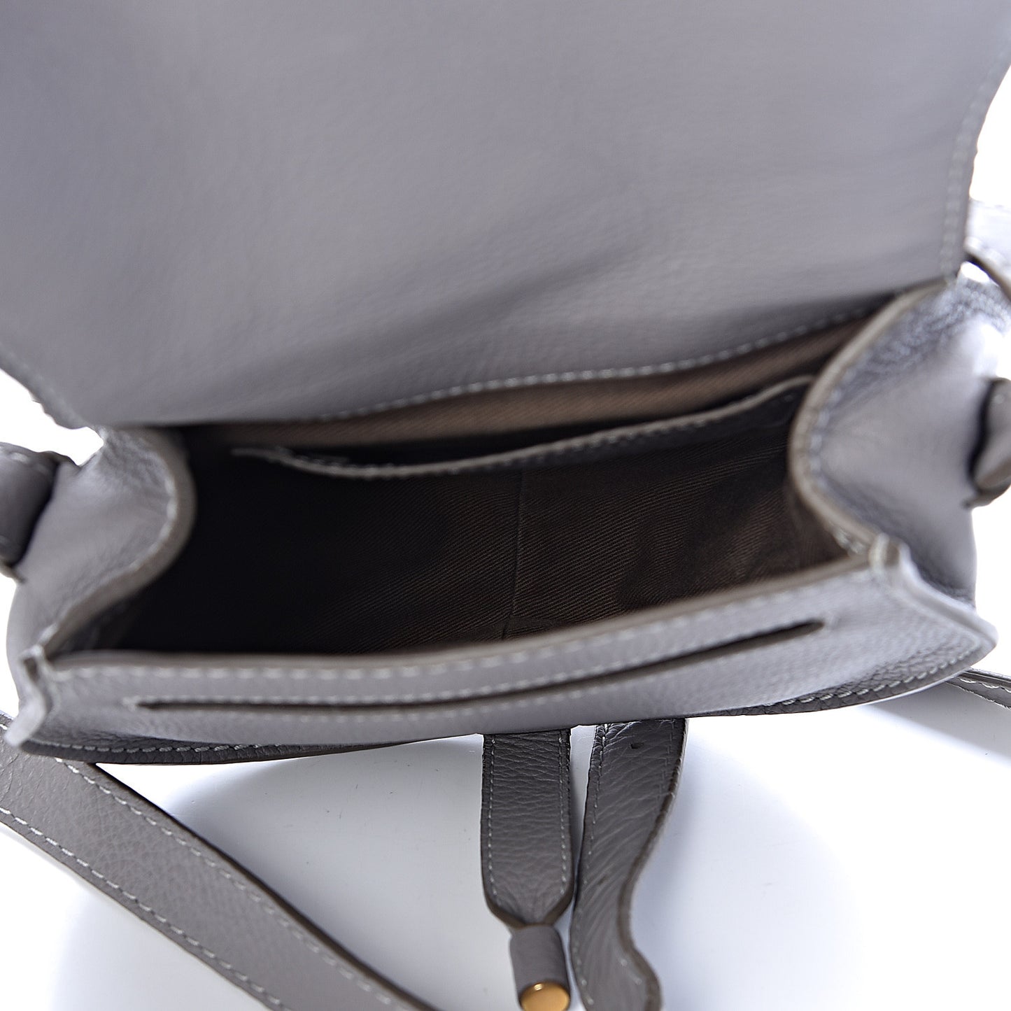 Calfskin Mini Marcie Round Crossbody Bag Cashmere Grey
