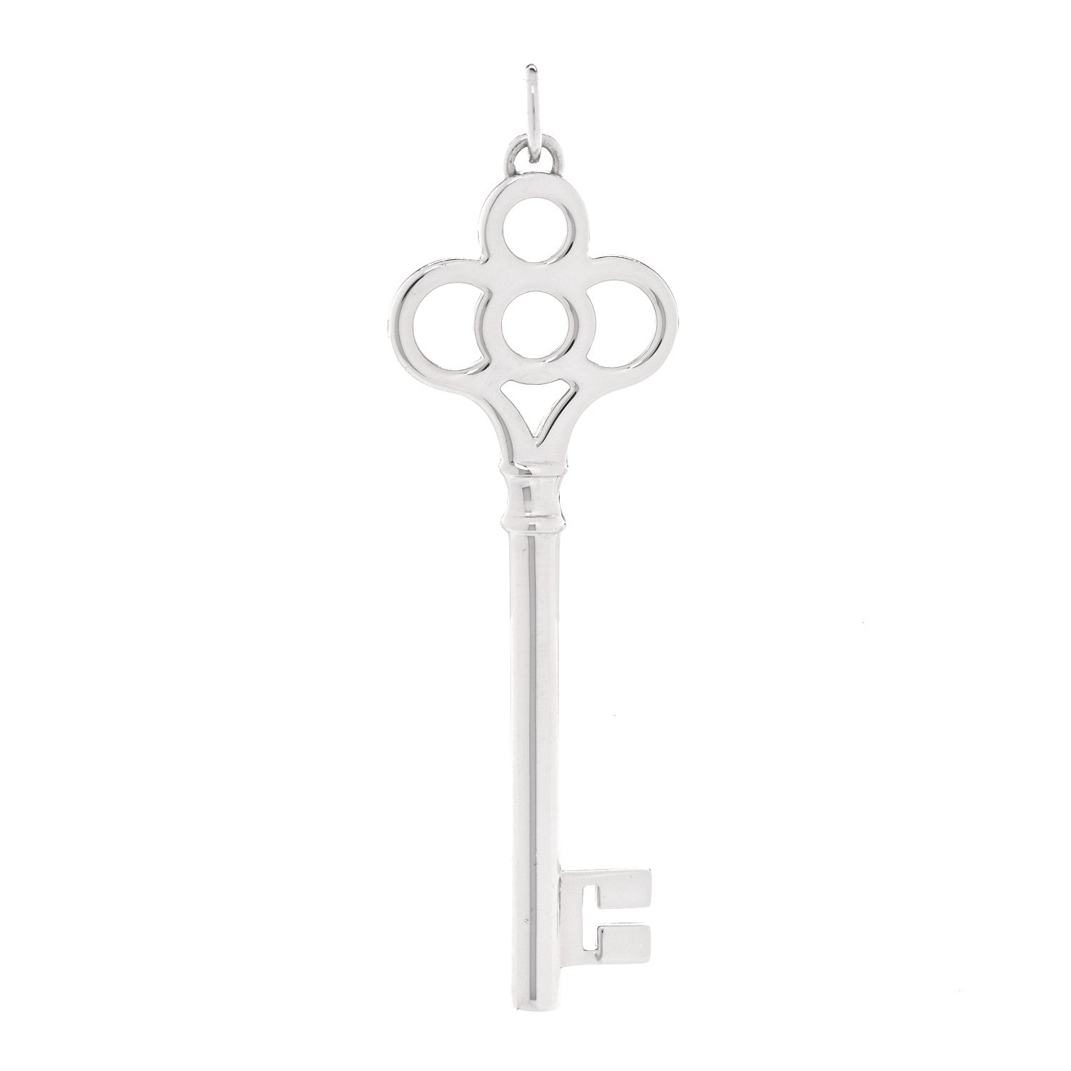 Tiffany Sterling Silver Large Crown Key Pendant 1 of 3