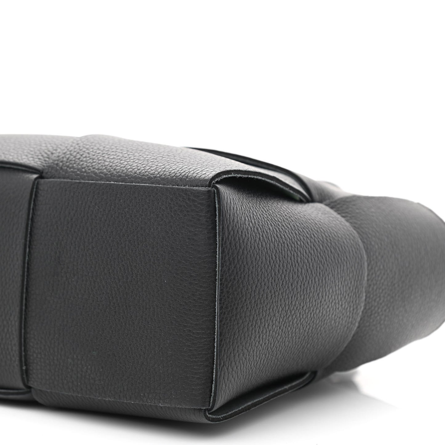 Grained Calfskin Maxi Intrecciato Mini Arco Tote Black