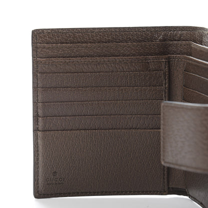 Gucci GG Supreme Monogram Web Ophidia French Flap Wallet Beige New Acero 7 of 11