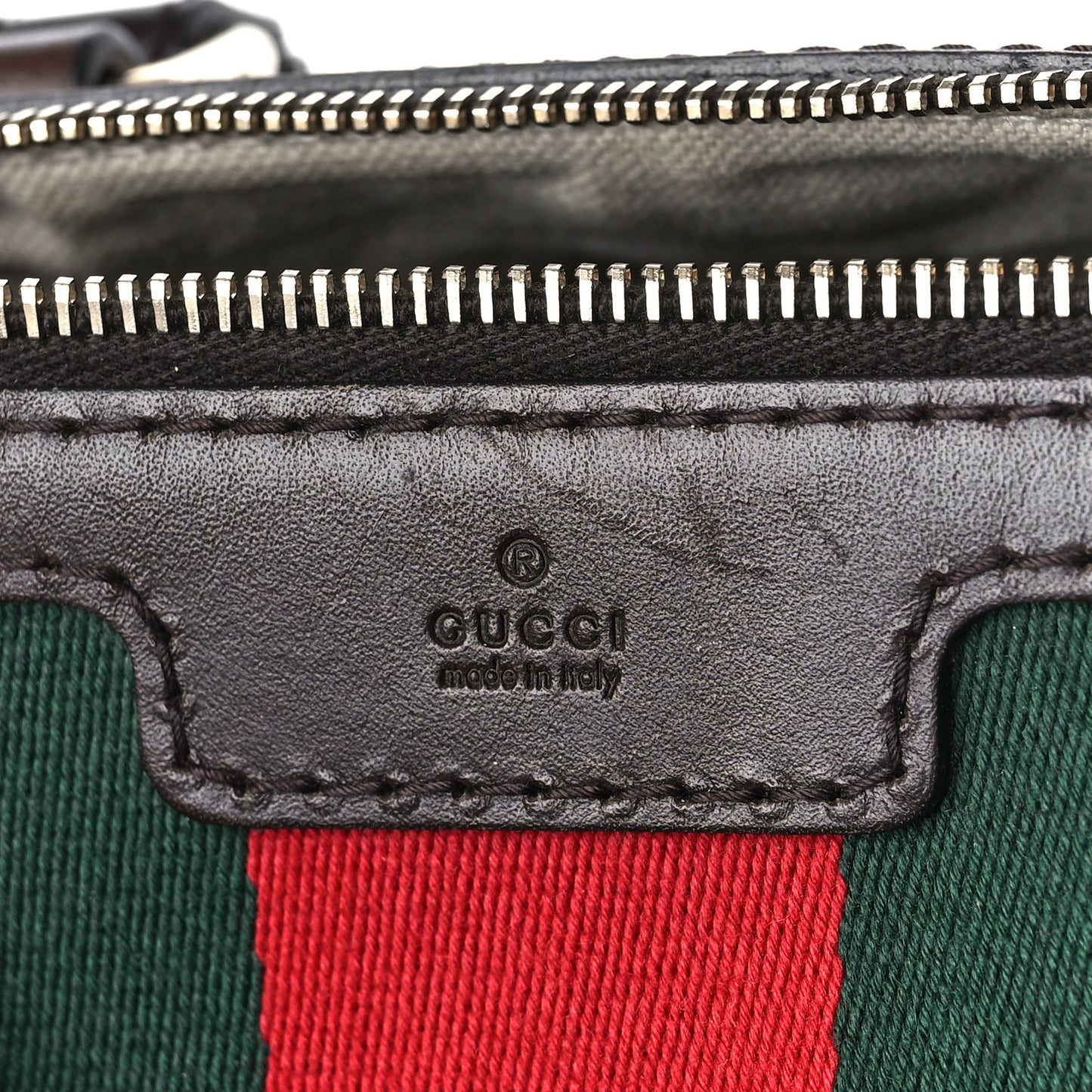 Monogram Vintage Web Medium Boston Dark Brown