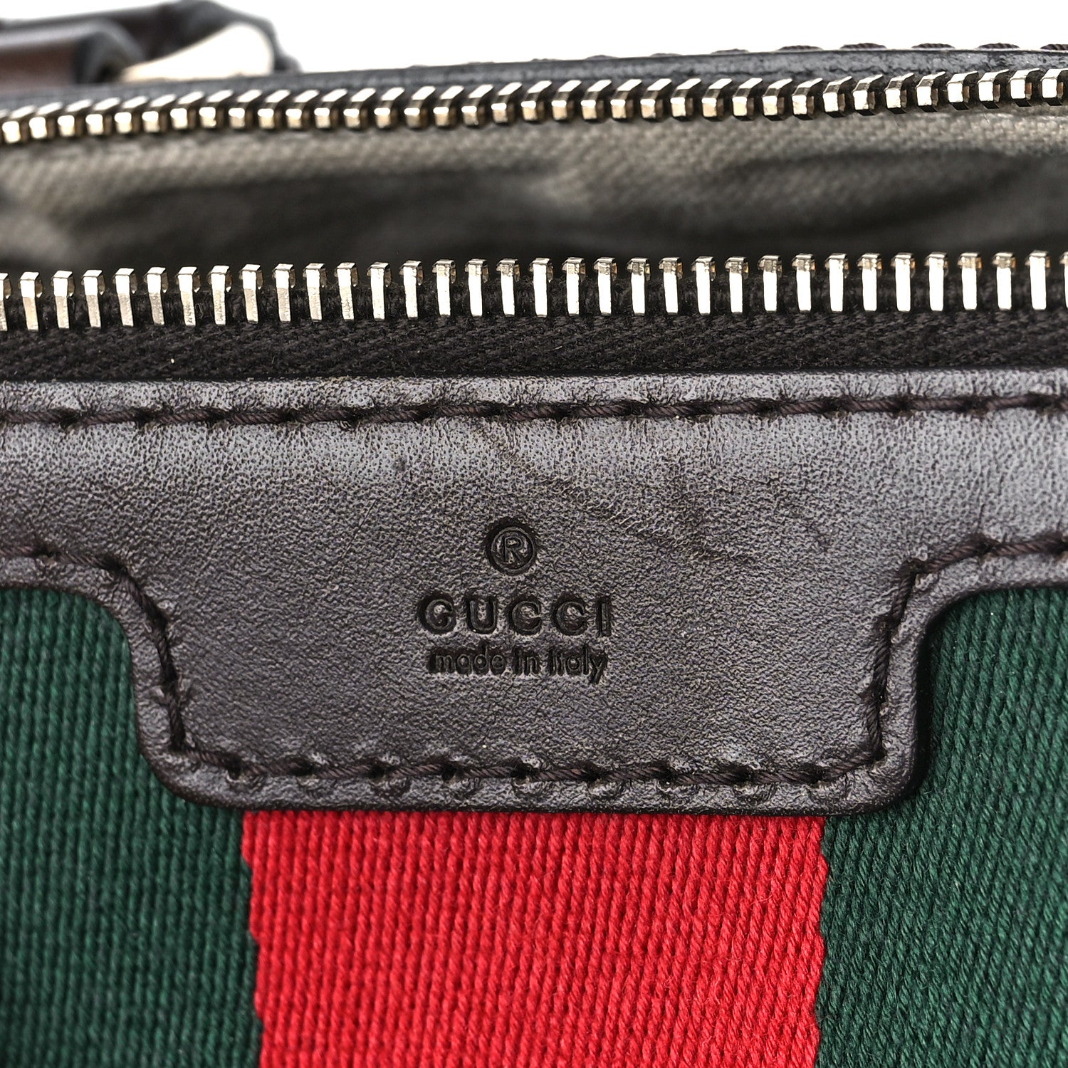 Gucci Monogram Vintage Web Medium Boston Dark Brown 11 of 14