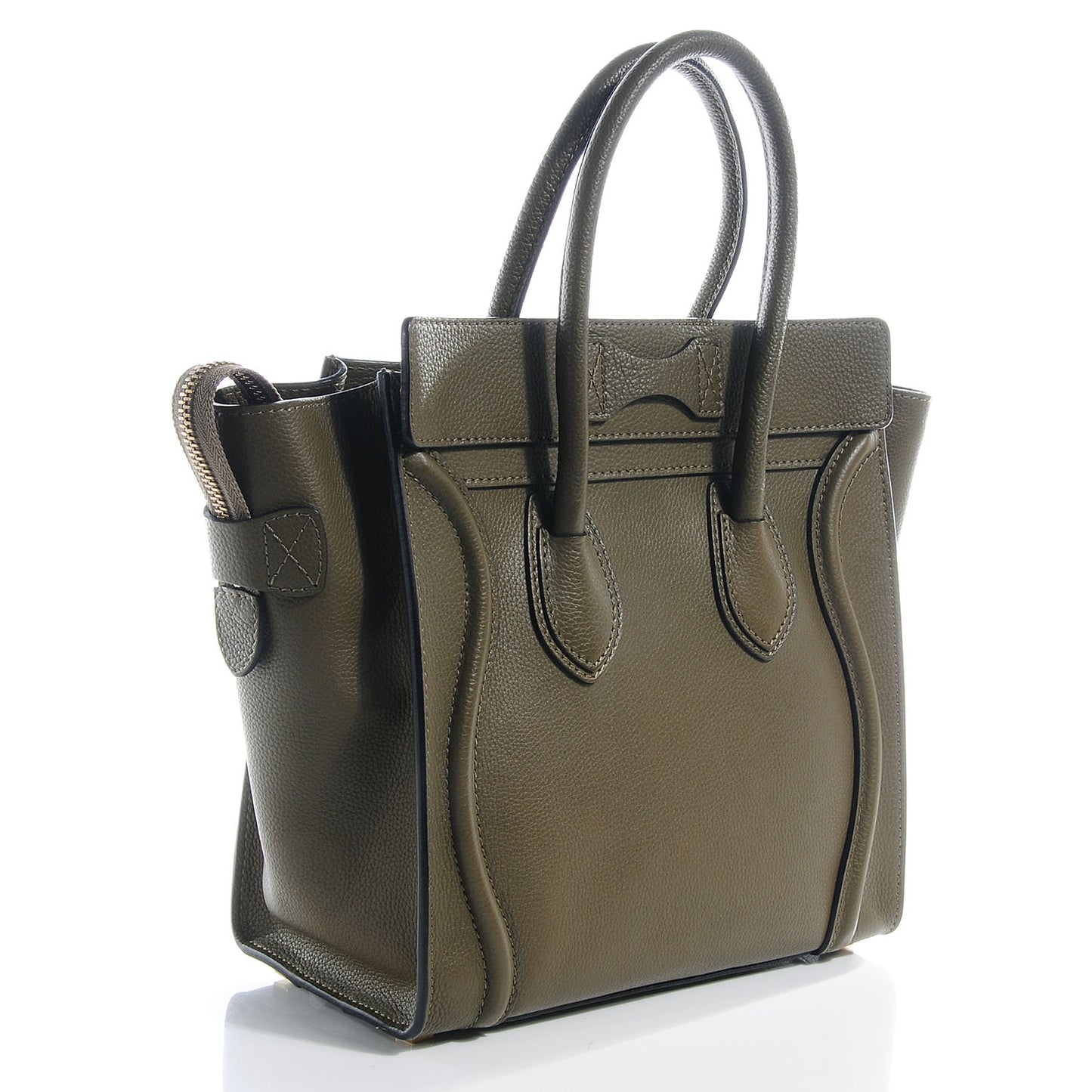 Drummed Leather Micro Luggage Bag Jungle