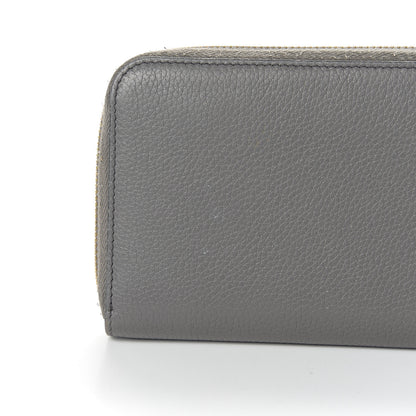 Prada Vitello Daino Zip Around Wallet Marmo Cobalto 9 of 10