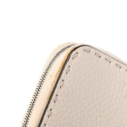 Fendi Cuoio Romano Selleria Mini Zip Around Wallet Dove 5 of 6
