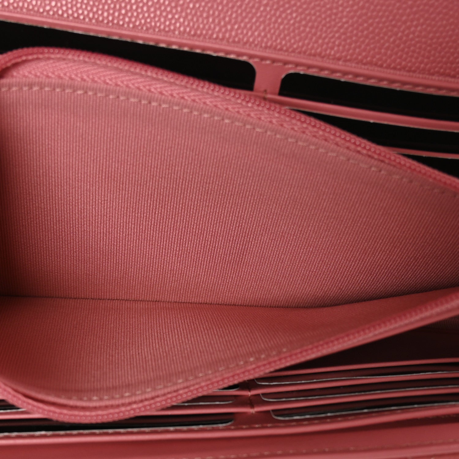 Chanel Caviar Quilted Large Gusset Flap Wallet Dark Pink 6 of 10