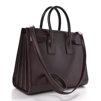 Saint Laurent Grained Calfskin Small Classic Sac De Jour Bordeaux 3 of 16