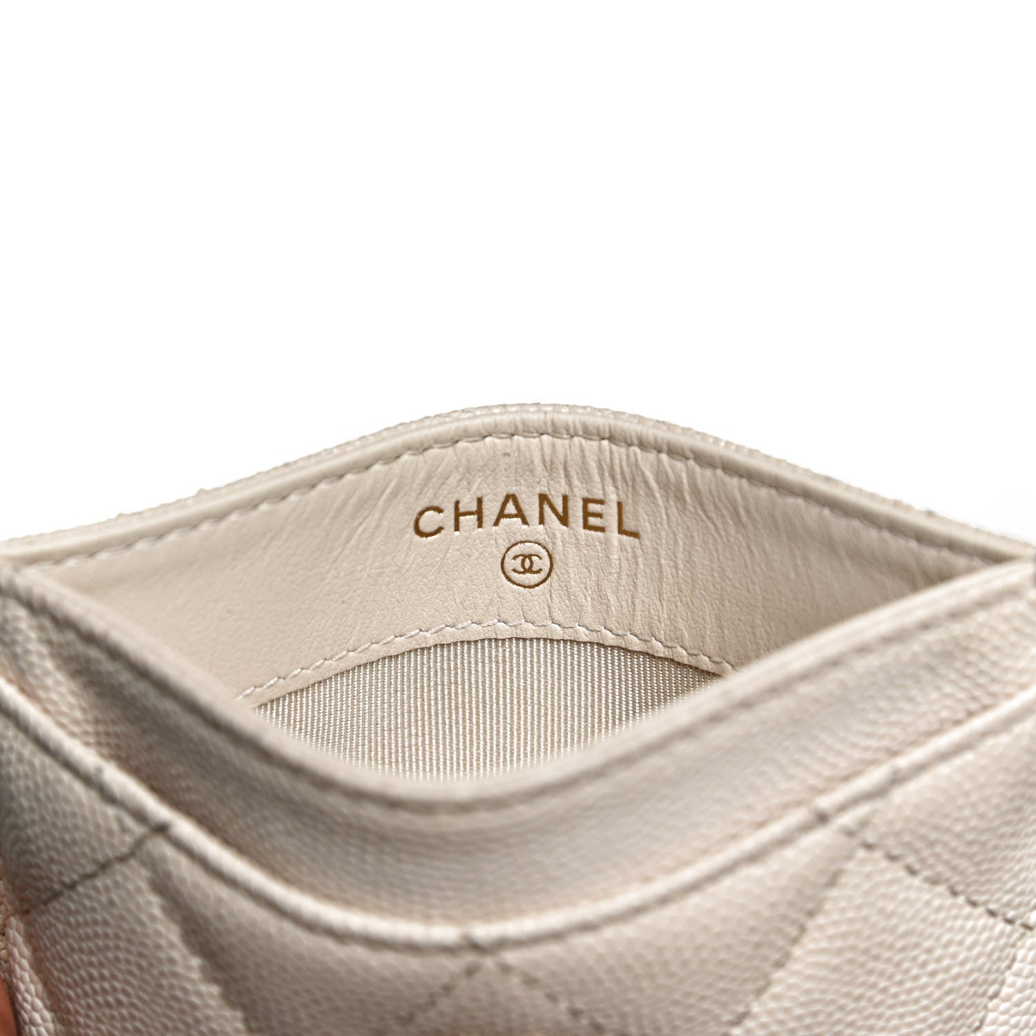Chanel Caviar Quilted Card Holder Light Beige 7 of 12