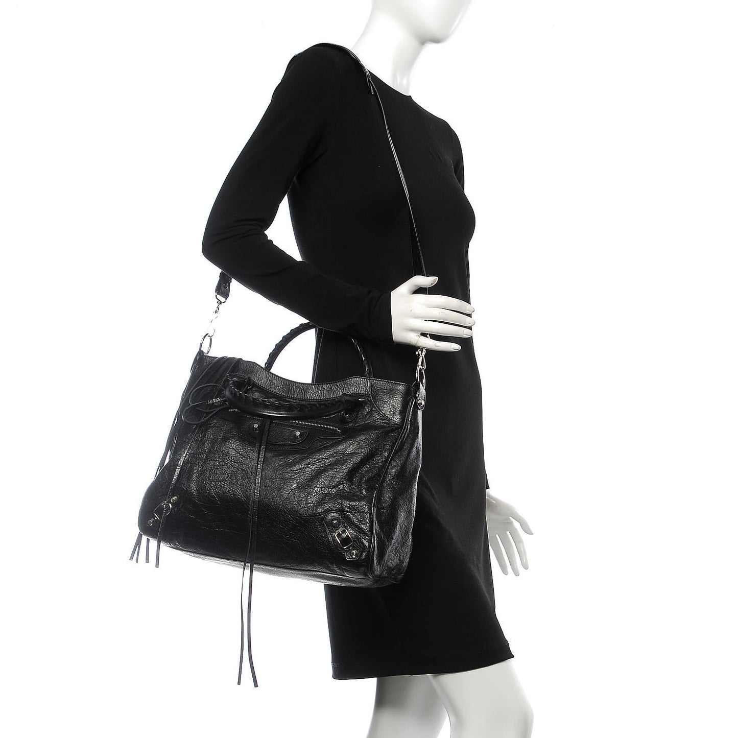 Agneau Classic Silver Hardware Velo Black