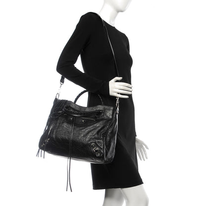 Balenciaga Agneau Classic Silver Hardware Velo Black 2 of 9